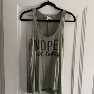 “Nope, not today” Tank Top